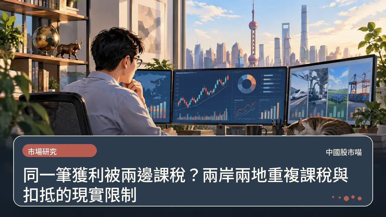 同一筆獲利被兩邊課稅？兩岸兩地重複課稅與扣抵的現實限制主題插畫