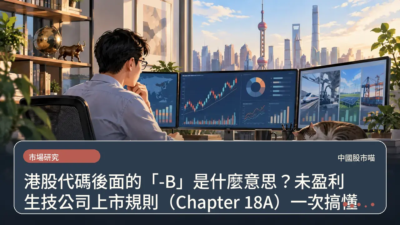 港股代碼後面的「-B」是什麼意思？未盈利生技公司上市規則（Chapter 18A）一次搞懂主題插畫