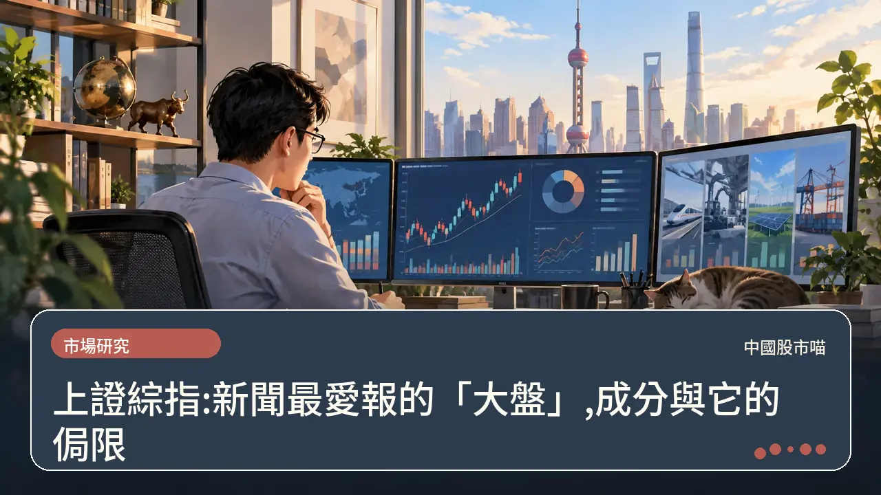 上證綜指:新聞最愛報的「大盤」,成分與它的侷限主題插畫