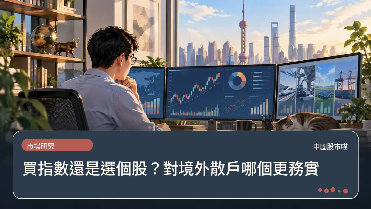 買指數還是選個股？對境外散戶哪個更務實主題插畫