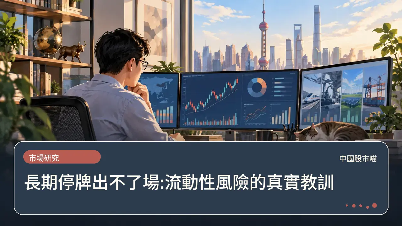 長期停牌出不了場:流動性風險的真實教訓主題插畫