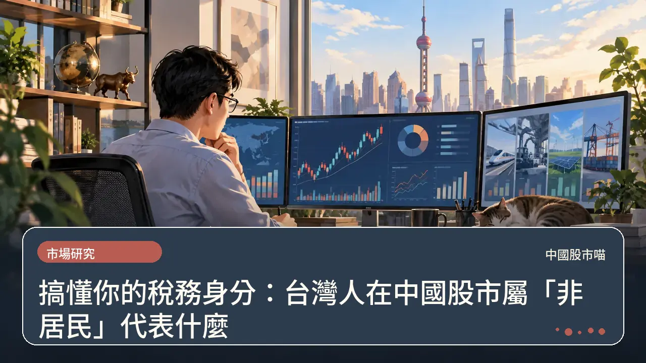 搞懂你的稅務身分：台灣人在中國股市屬「非居民」代表什麼主題插畫