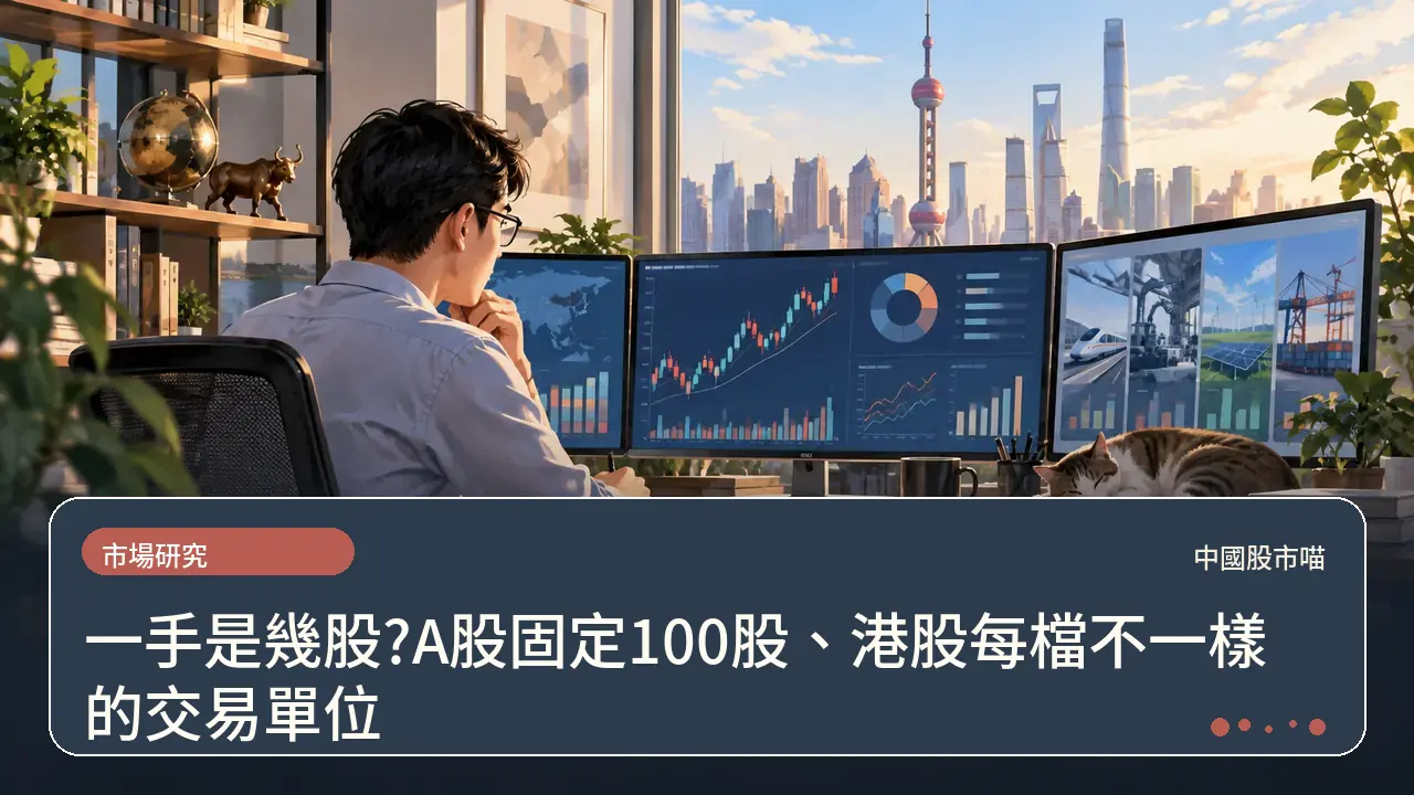 一手是幾股?A股固定100股、港股每檔不一樣的交易單位主題插畫